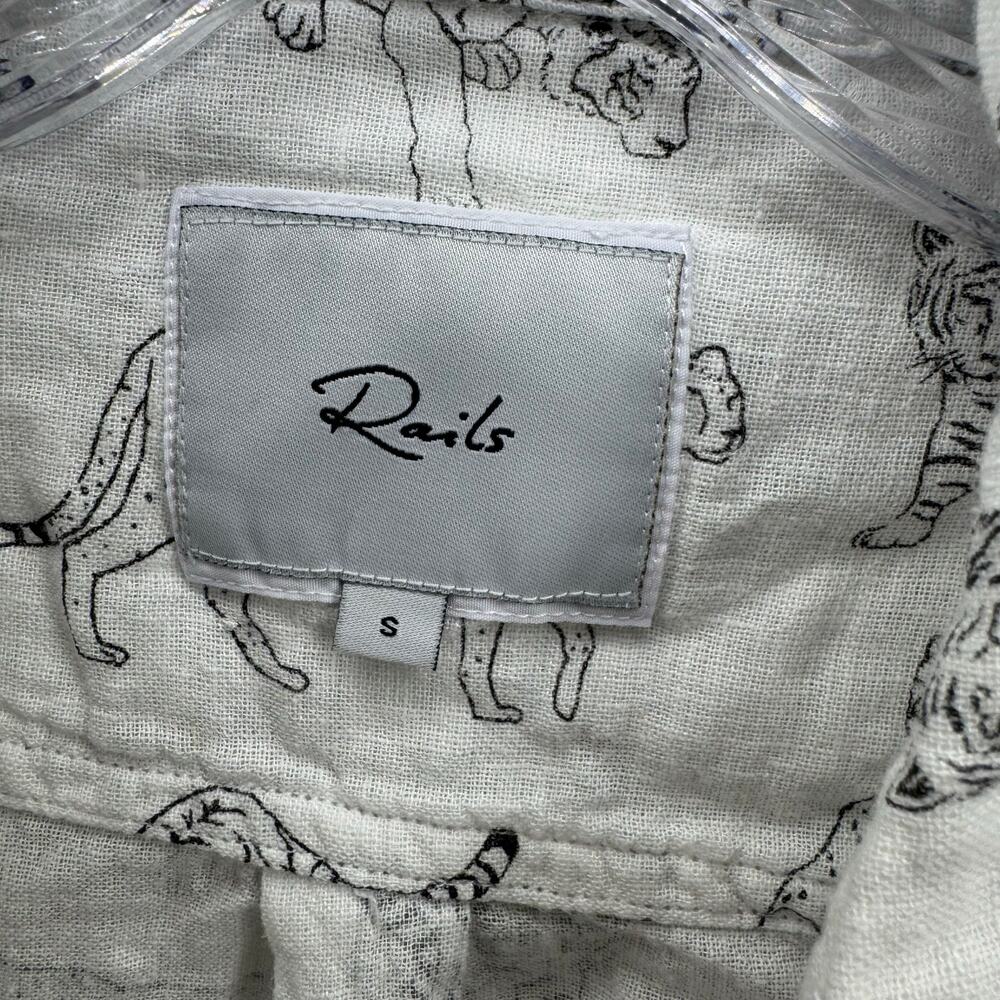Rails Women’s Small Linen Blend Button Down Shirt… - image 8